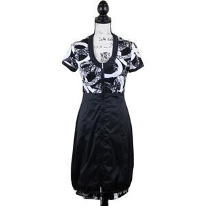 Joseph Ribkoff Dress US 6 Art to Wear Whismygoth Bubble Hem Futuristic